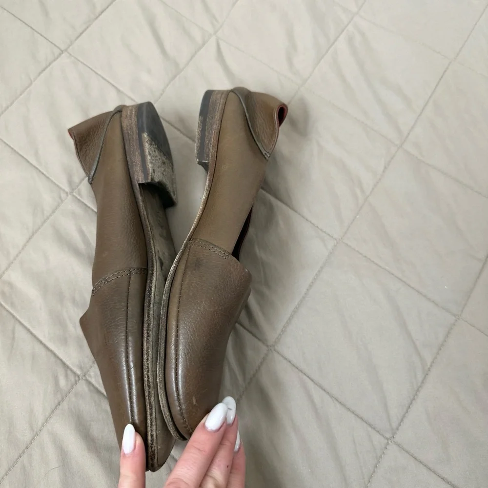 Aerin Hamilton Leather Slip On Loafer Flats Size 9